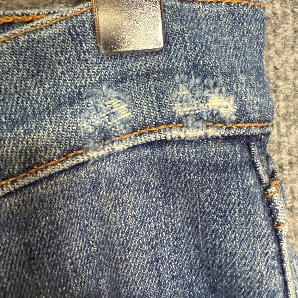 Frame Jeans Womens 26 Blue Le High Straight Raw Hem Medium Wash Cotton Stretch - Picture 7 of 16
